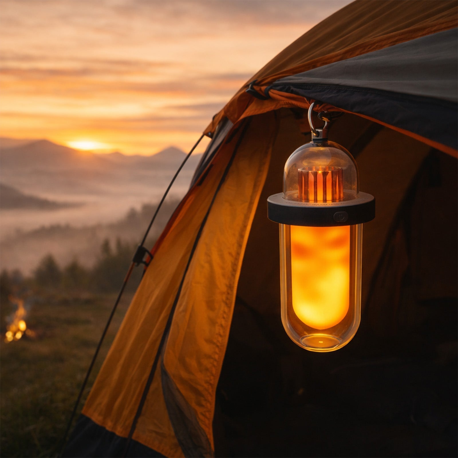 Augelight Capsule Shape Camping Light Rechargeable IP54 Waterproof Minimalist Table Lamp Dimmable LED Night Light
