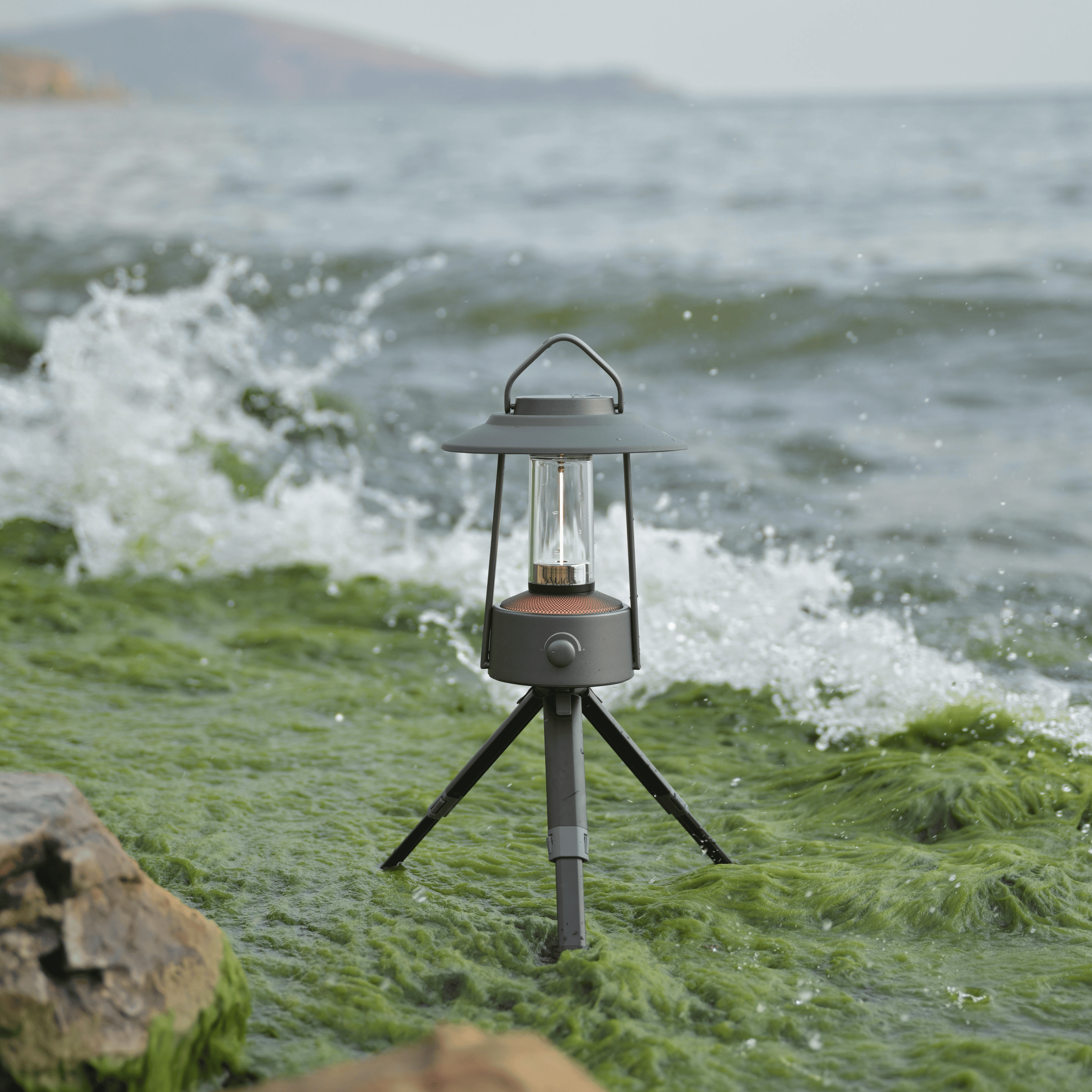 LED Camping Lantern, Dimmable with Dual Color Temperature 1600K-5000K, Metal Construction, Portable with Tripod Stand