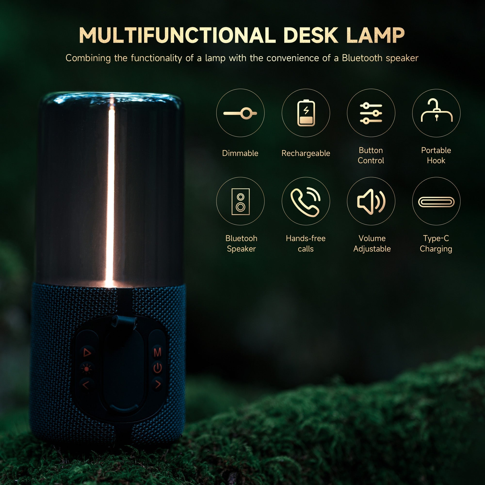Magilux  Speaker Lamp,  Perfect for your office, nightstand or dorm room